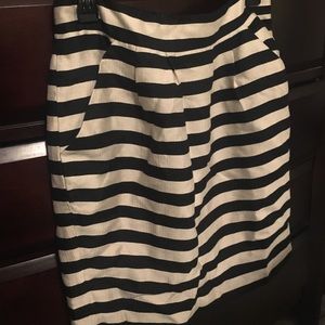 Black & cream striped skirt